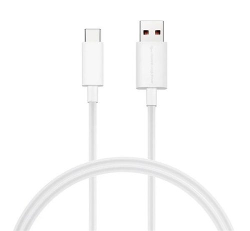 HUAWEI adatkábel (USB - Type-C, 8A, gyorstöltő, 100cm) FEHÉR