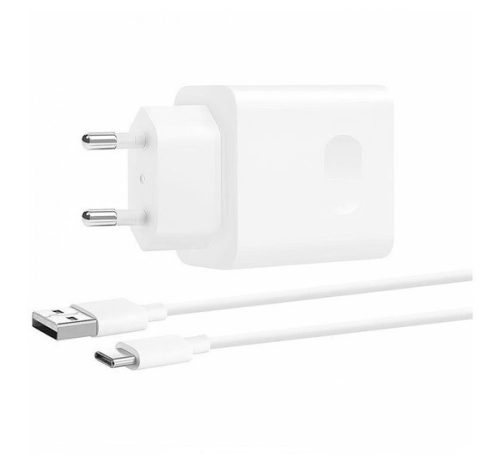 HUAWEI SuperCharge hálózati töltő USB aljzat (66W, PD gyorstöltő + Type-C kábel) FEHÉR