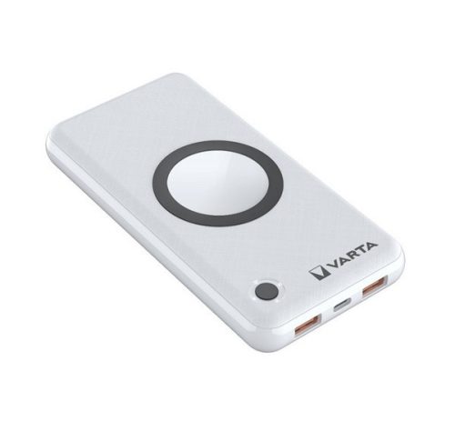 VARTA vésztöltő 2 USB+Type-C aljzat (15000mAh, 18W, wireless, LED jelzés) EZÜST