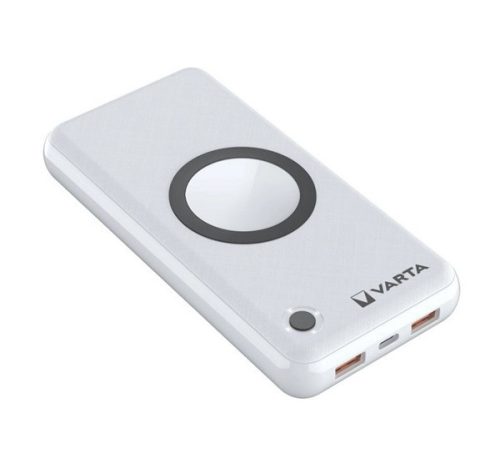 VARTA vésztöltő 2 USB+Type-C aljzat (20000mAh, 18W, wireless, LED jelzés) FEHÉR