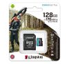 KINGSTON MEMÓRIAKÁRTYA 128GB (microSDXC Canvas Go Plus - Class 10, UHS-1, U3, V30, A2) - adapter nélkül