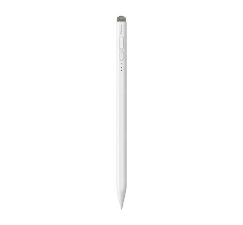 BASEUS érintő ceruza (aktív, passzív, kapacitív, LED kijelző + póthegy) FEHÉR Apple Pencil kompatibilis