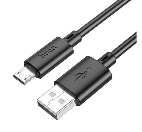 HOCO X88 adatkábel (USB - microUSB, 2.4A, gyorstöltő, 100cm) FEKETE