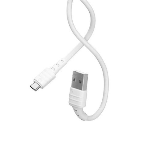 REMAX adatkábel (USB - microUSB, 2.4A, 100cm) FEHÉR