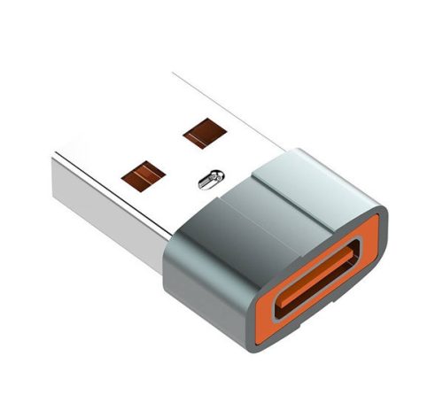 LDNIO LC150 adapter (USB - Type-C aljzat, OTG, adatátvitel és töltés, alumínium) SÖTÉTSZÜRKE