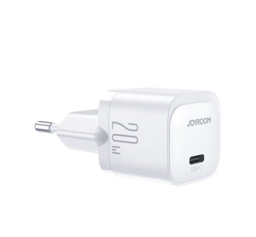 JOYROOM MINI hálózati töltő Type-C aljzat (20W, PD gyorstöltő) FEHÉR