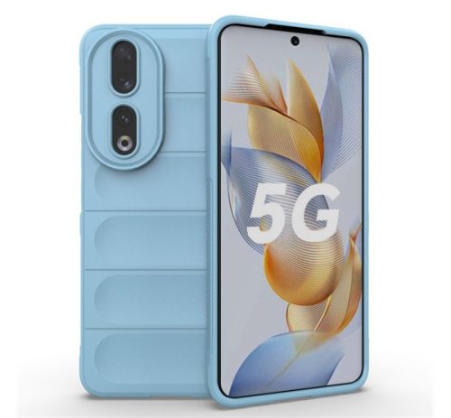 Szilikon telefonvédő (ütésállóság, kameravédő, 3D) VILÁGOSKÉK