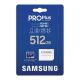 SAMSUNG memóriakártya 512GB (microSDXC PRO Plus - CLASS 10, UHS-1, U3, V30, A2, R180/W130) + SD adapter