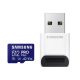 SAMSUNG memóriakártya 512GB (microSDXC PRO Plus - CLASS 10, UHS-1, U3, V30, A2, R180/W130) + USB kártyaolvasó