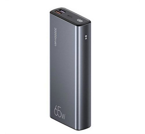 USAMS PB59 vésztöltő 2 USB+Type-C aljzat (30000mAh, 65W, PD gyorstöltő 3.0) FEKETE