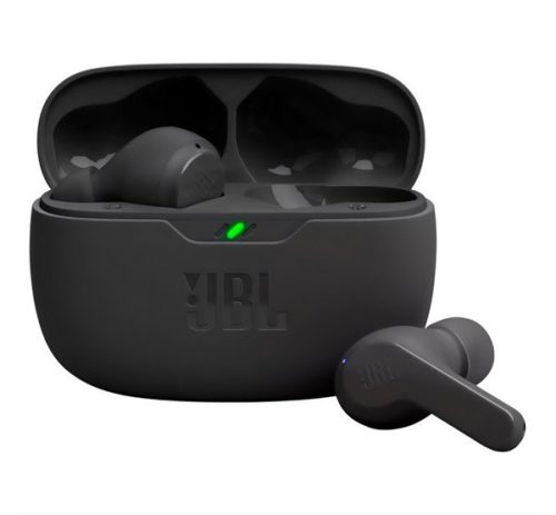 JBL WAVE BEAM bluetooth fülhallgató SZTEREO (v5.2, TWS, mikrofon, zajszűrő, IP54 + töltőtok) FEKETE