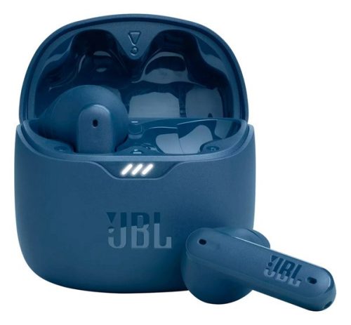 JBL TUNE FLEX bluetooth fülhallgató SZTEREO (v5.2, TWS, mikrofon, aktív zajszűrő, IPX4 + töltőtok) KÉK