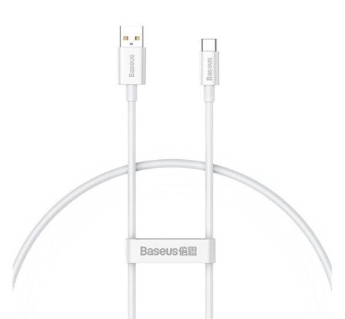 BASEUS SUPERIOR adatkábel (USB - Type-C, 100W, PD gyorstöltő, 25cm, törésgátló) FEHÉR