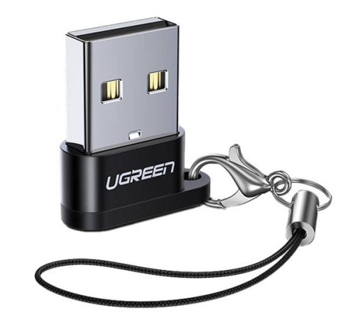 UGREEN adapter (USB - Type-C aljzat, OTG, adatátvitel és töltés) FEKETE