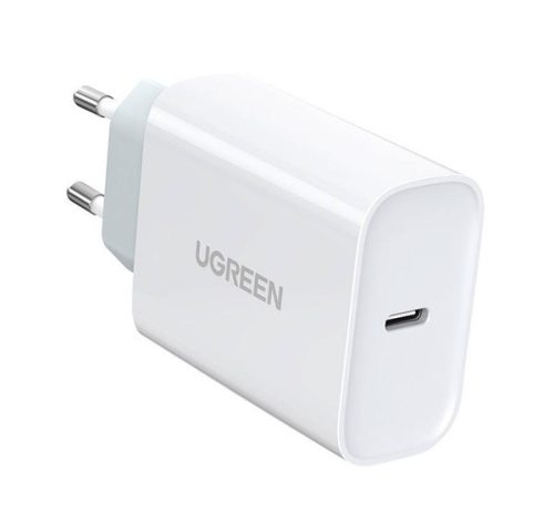 UGREEN hálózati töltő Type-C aljzat (30W, PD gyorstöltő 4.0) FEHÉR