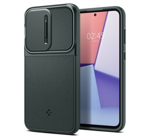 SPIGEN OPTIK ARMOR szilikon telefonvédő (kameravédő) SÖTÉTZÖLD