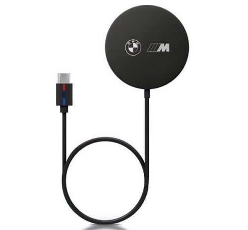 BMW M asztali töltő (15W, gyorstöltő, wireless, MagSafe + Type-C tápkábel) FEKETE