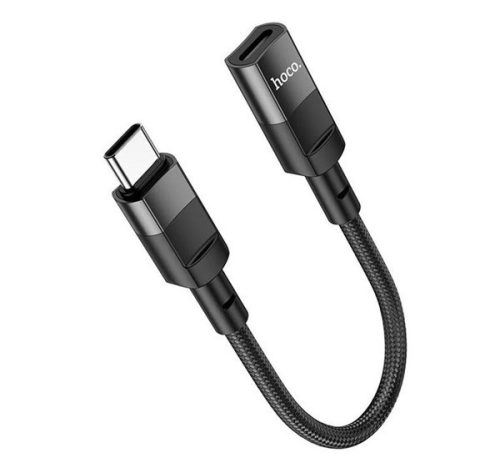 HOCO adapter kábel (lightning aljzat - Type-C, 10cm) FEKETE