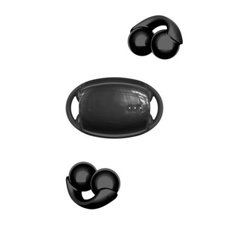 DEVIA SMART M5 bluetooth fülhallgató SZTEREO (v5.3, TWS, fülre akasztható, mikrofon, zajszűrő + töltőtok) FEKETE