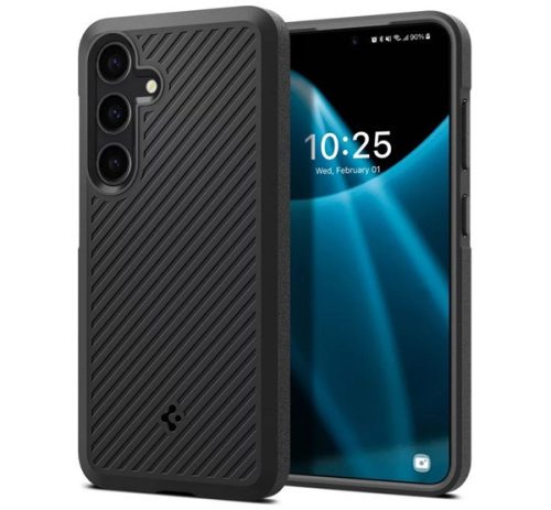 SPIGEN CORE ARMOR szilikon telefonvédő (ütésállóság, kameravédő, csíkos) FEKETE