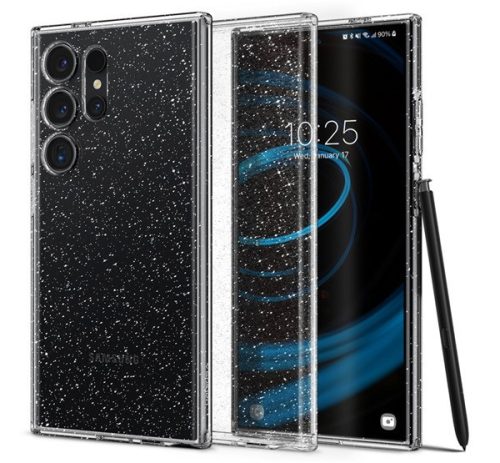 SPIGEN LIQUID CRYSTAL GLITTER szilikon telefonvédő (ütésállóság, légpárnás sarok, csillámporos) ÁTLÁTSZÓ