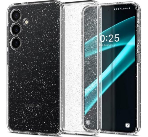 SPIGEN LIQUID CRYSTAL GLITTER szilikon telefonvédő (ütésállóság, légpárnás sarok, csillámporos) ÁTLÁTSZÓ