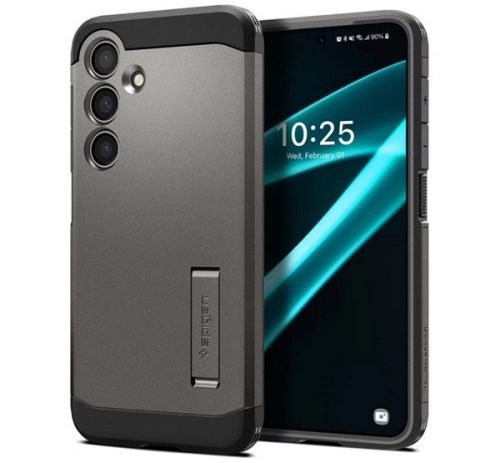 SPIGEN TOUGH ARMOR szilikon telefonvédő (ütésállóság, kitámasztó) SÖTÉTSZÜRKE