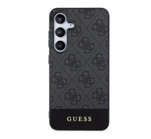 GUESS 4G STRIPE műanyag telefonvédő (textil hátlap) SÖTÉTSZÜRKE