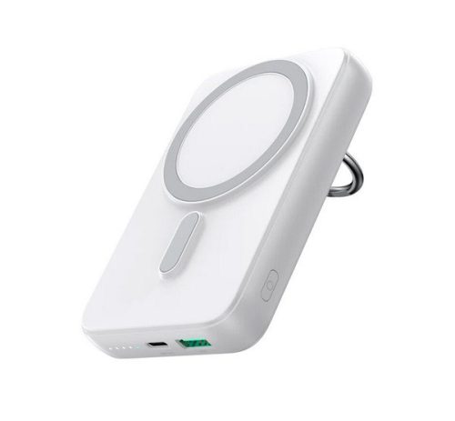 JOYROOM vésztöltő Type-C aljzat (10000mAh, 20W, wireless, PD gyorstöltő, MagSafe, kitámasztó) FEHÉR