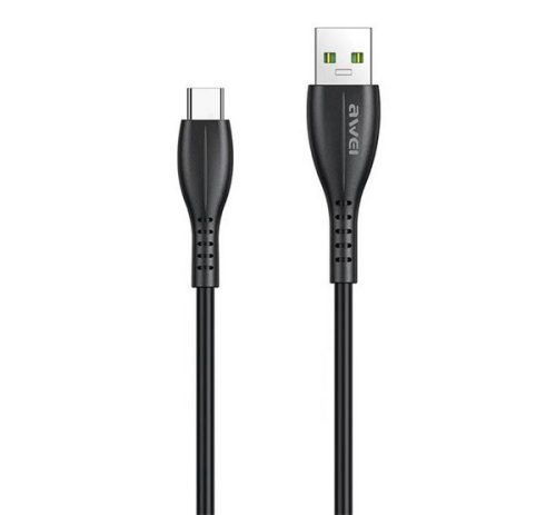 AWEI CL-115T adatkábel (USB - Type-C, 2.4A, 100cm) FEKETE