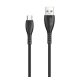 AWEI CL-115T adatkábel (USB - Type-C, 2.4A, 100cm) FEKETE