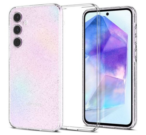 SPIGEN LIQUID CRYSTAL GLITTER szilikon telefonvédő (ütésállóság, légpárnás sarok, csillámporos) ÁTLÁTSZÓ