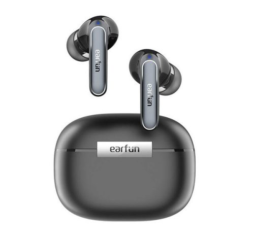 EARFUN AIR 2 bluetooth fülhallgató SZTEREO (v5.3, TWS, mikrofon, zajszűrő, IPX7 vízálló + töltőtok) FEKETE