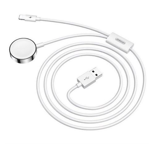 JOYROOM töltőkábel 2in1 (USB - lightning/Apple Watch töltő, wireless, 3A, gyorstöltő, 150cm) FEHÉR