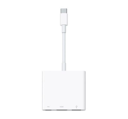 APPLE adapter (Type-C+USB+HDMI aljzat - Type-C, adatátvitel és töltés, MULTIPORT, MUF82ZM/A utód) FEHÉR