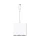 APPLE adapter (Type-C+USB+HDMI aljzat - Type-C, adatátvitel és töltés, MULTIPORT, MUF82ZM/A utód) FEHÉR