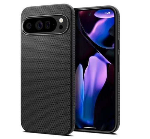 SPIGEN LIQUID AIR szilikon telefonvédő (ütésállóság, légpárnás sarok, rombusz) FEKETE