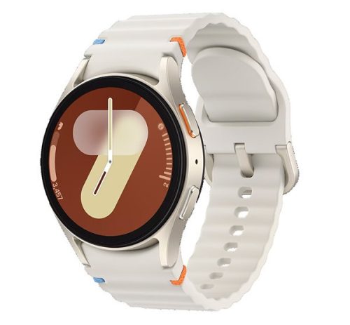 SAMSUNG Galaxy Watch 7 okosóra (eSIM, szilikon csuklópánt, 40mm) KRÉM