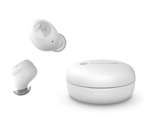 MOTOROLA BUDS 150 bluetooth fülhallgató SZTEREO (v5.3, TWS, mikrofon, IPX5 + töltőtok) FEHÉR