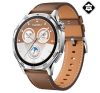 HUAWEI Watch GT 5 okosóra (46mm, beépített GPS, aktivitásmérő, pulzusmérő, IPX7 vízálló, bőr szíj) SÖTÉTBARNA