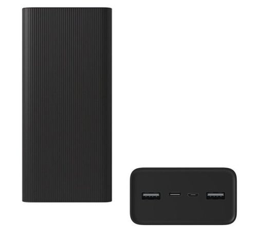 XIAOMI vésztöltő 2 USB+Type-C+microUSB aljzat (30000mAh, 18W, gyorstöltő) FEKETE