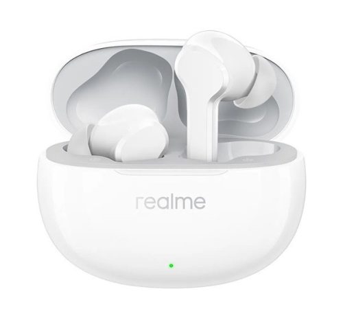 REALME BUDS T110 bluetooth fülhallgató SZTEREO (v5.4, TWS, mikrofon, aktív zajszűrő, IP55 + töltőtok) FEHÉR