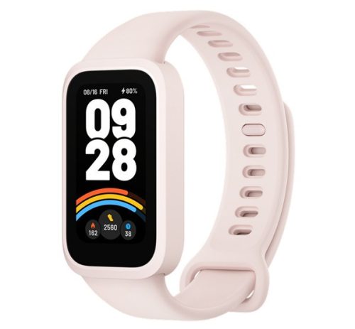 XIAOMI Smart Band 9 Active bluetooth okoskarkötő (v5.3, aktivitásmérő, alvásmonitor, 50 sport mód, vízálló) RÓZSASZÍN