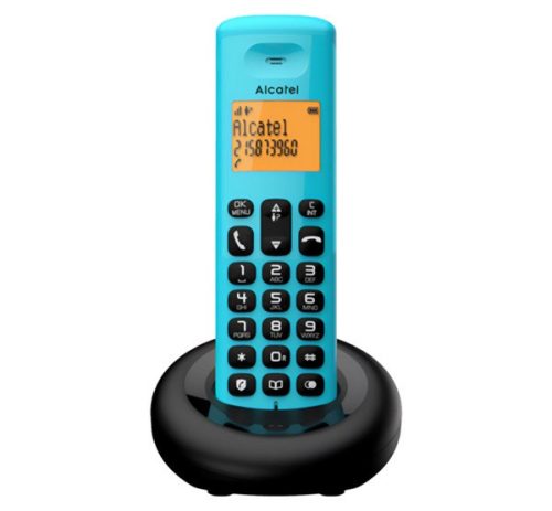 ALCATEL E160 telefon készülék (vezeték nélküli, kijelző, DECT) VILÁGOSKÉK