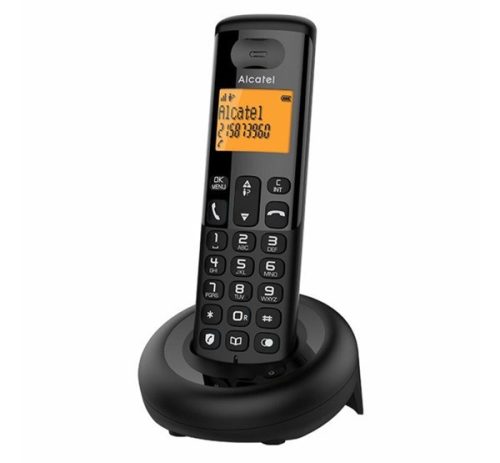 ALCATEL E160 telefon készülék (vezeték nélküli, kijelző, DECT) FEKETE