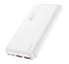 HOCO J101 vésztöltő 2 USB+Type-C+microUSB aljzat (10000mAh, 22.5W, 3A, PD gyorstöltő, LED jelzés) FEHÉR