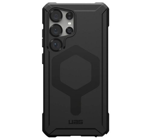 UAG ESSENTIAL szilikon telefonvédő (erős ütésállóság, légpárnás sarok, MagSafe) FEKETE