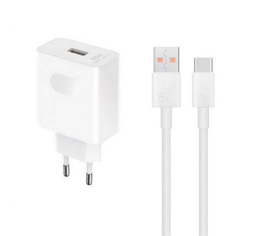 HONOR SuperCharger hálózati töltő USB aljzat (66W, PD gyorstöltő + Type-C kábel) FEHÉR