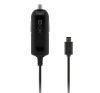 4-OK autós töltő (5W + fix microUSB kábel) FEKETE