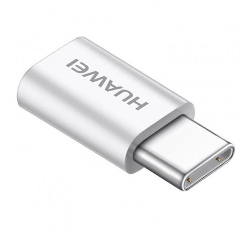 HUAWEI adapter (microUSB aljzat - Type-C, adatátvitel és töltés) FEHÉR